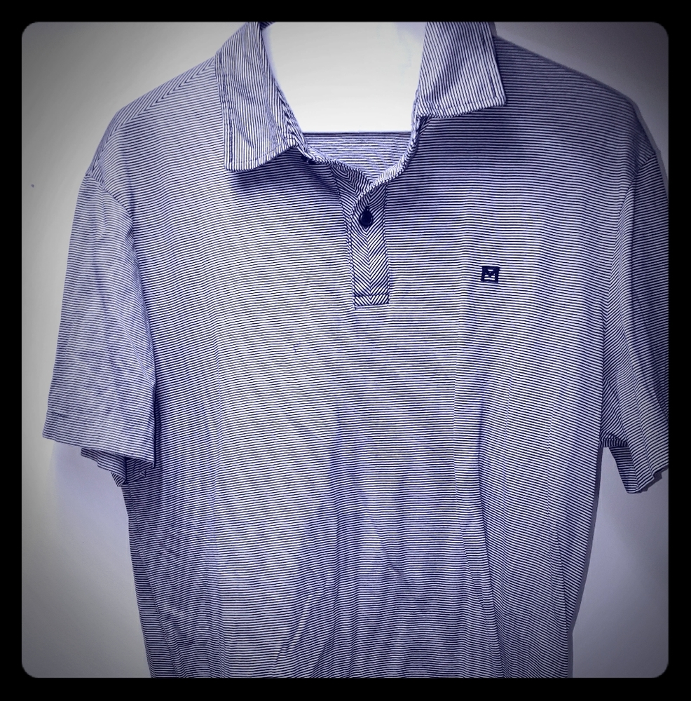 Michael Kors Mens Short Sleeve Polo black/white